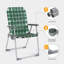 Chaise de plage pliante en aluminium vert (ensemble de 2)