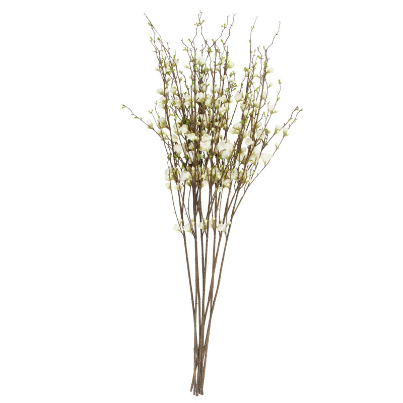 Ensemble de tiges artificielles blanches Faux Foliage