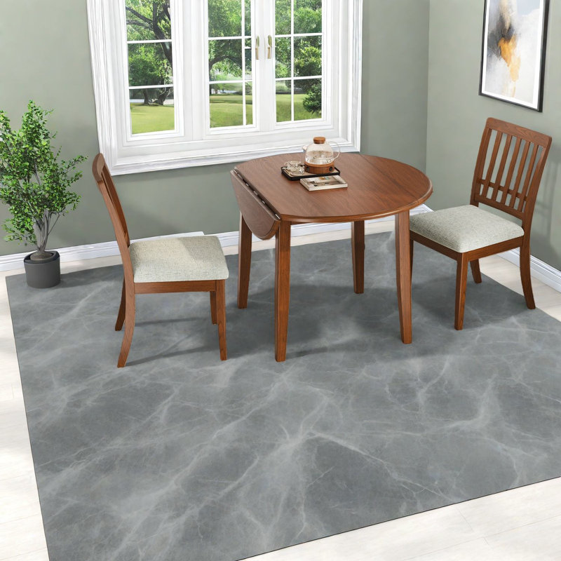 Ensemble de table de salle à manger peu encombrante avec table en bois extensible et chaises rembourrées