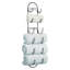 Porte-serviettes mural à 6 niveaux - Porte-serviettes en acier compact et organisateur pour salle de bain, salle d'eau - Tablette multi-compartiments durable
