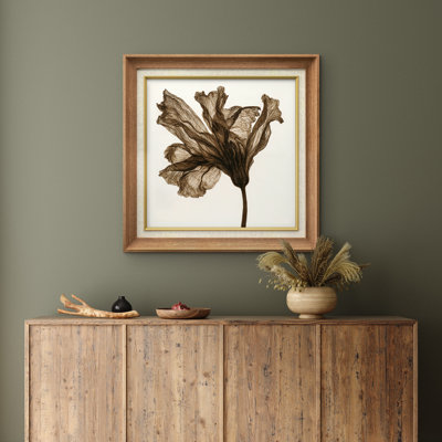 Premium Framed Wall Art - Vintage Floral Print for Bedroom Decor - 26"x36"