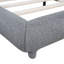 Lit plateforme tapissier grand en molleton Teddy avec tissu épais, structure solide et design élégant en forme de courbe, gris-462114558-462114559