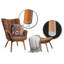 Nekoma Upholstered Accent Chair with Footstool-833743614