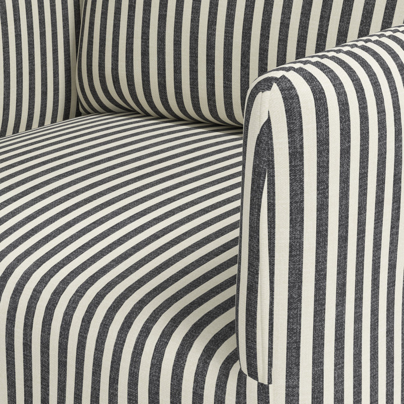 Lindy Arm Chair, Jane Stripe Carbon