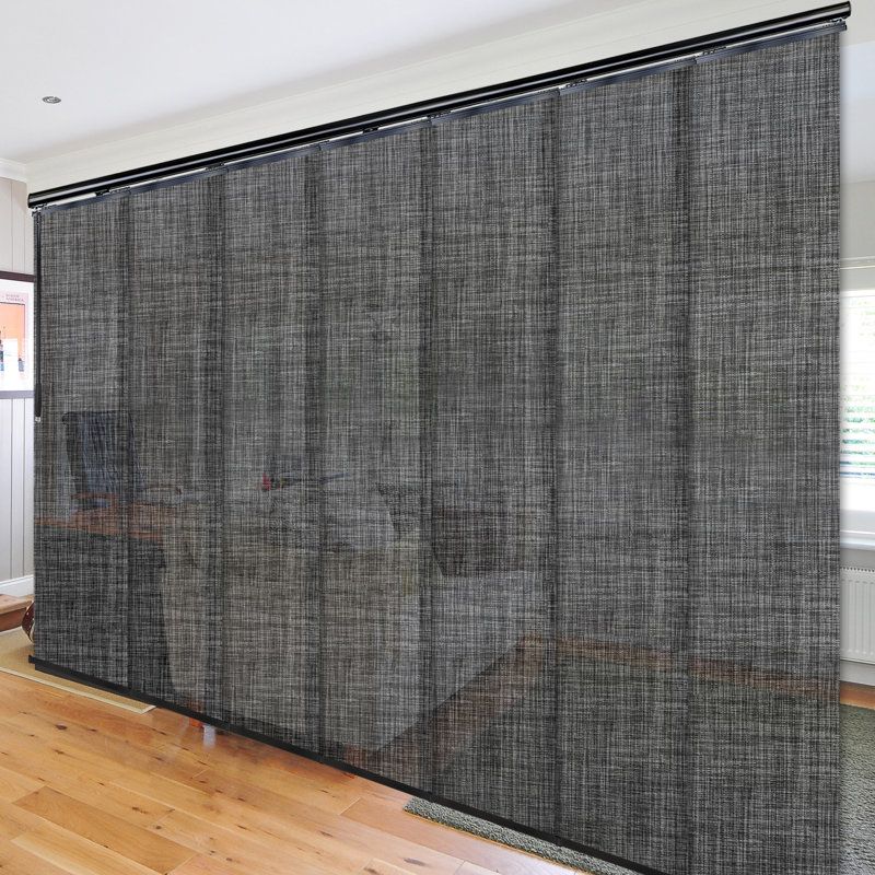 Rail à panneau simple extensible Tweed, Rectangle 9 pi 8 po x 12 pi 9 po, Noir