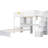 Twin Over Loft Bed In White With Built-In Desk And Storage Space Including Desk, Shelf Staircase Setup-1355825854