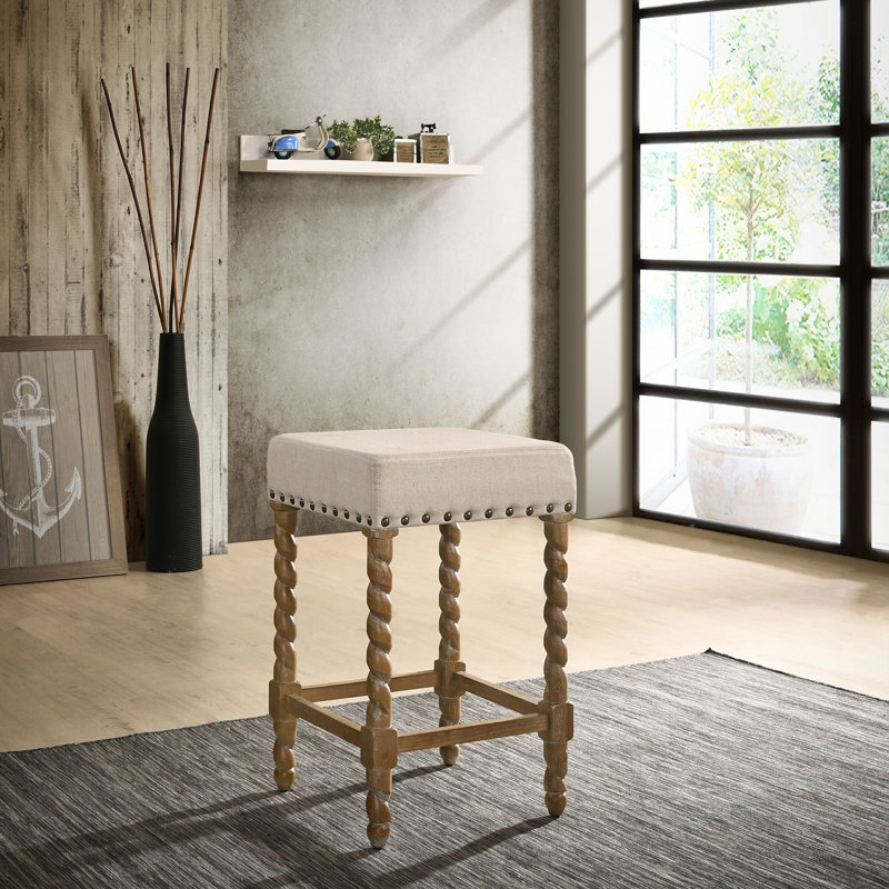 Tabouret de comptoir Elegant, Chêne naturel, Tabouret de comptoir (assise de 24 po de hauteur)