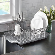 Dish Drying Rack, Warmfill Small Dish Drainer for Kitchen Counter,  Rustproof Dis