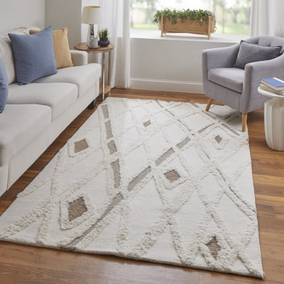 Cicel Hand Tufted Wool Abstract Indoor Rug