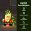  Lighted Santa Claus Warm White 62 X 70 Cm Tinsel Fabric