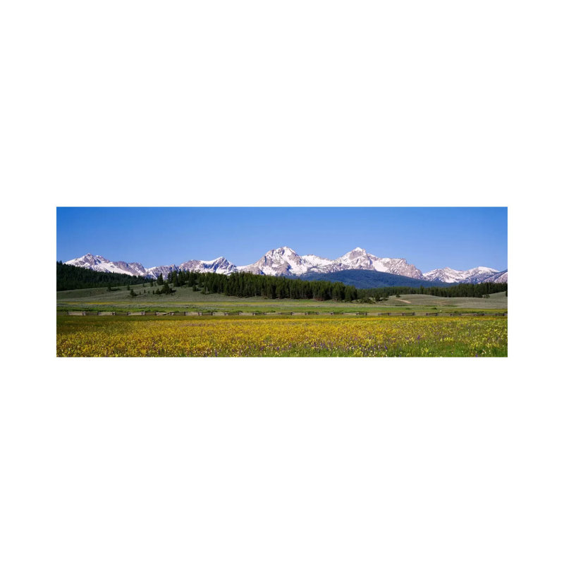Sawtooth Range, Sawtooth Wilderness, aire de loisirs nationale Sawtooth, Idaho, États-Unis - Giclée sur toile tendue avec châssis