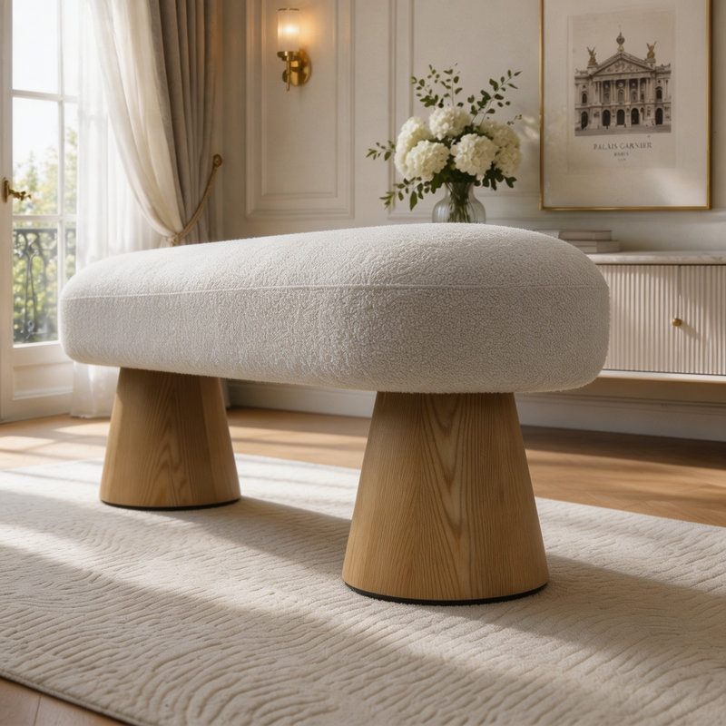 Banc de salle à manger L 64 po, Beige