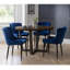 Armor Oak Round Wood Top Dining Table with Steel Base-193845812