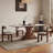 Sintered Stone Solid Wood Oak Solid + Manufactured Wood brown Dining Table-106923704