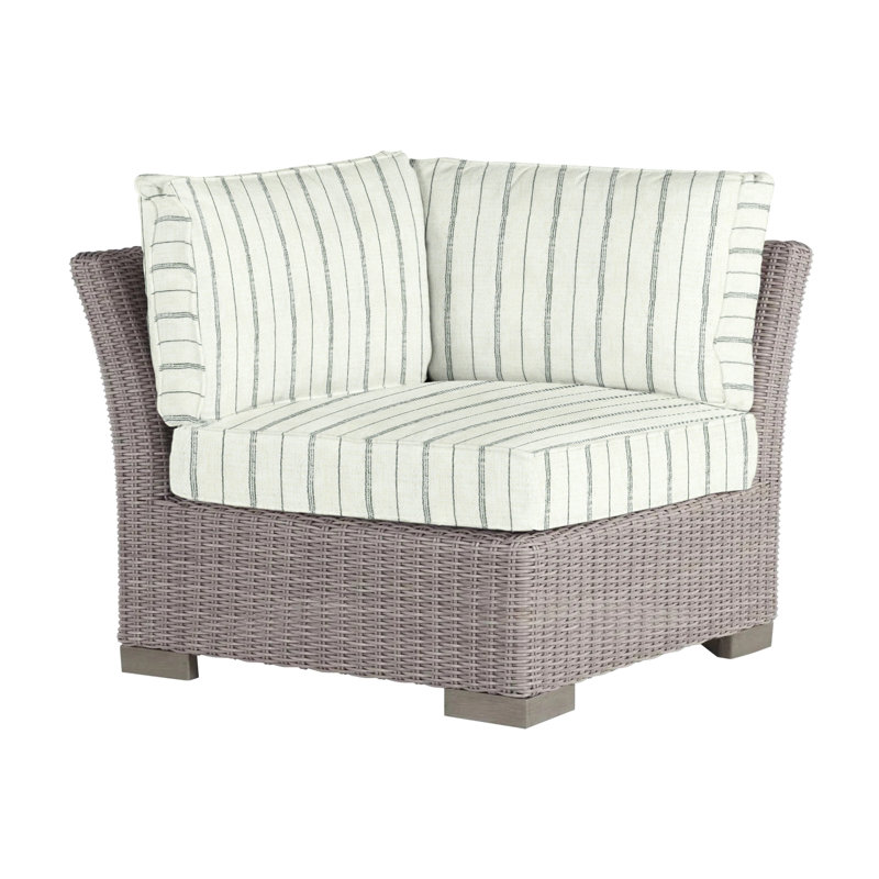 Club Woven Patio Lounge Chair with Cushions, Oyster, Dove Sunbrella® Linen, Welt