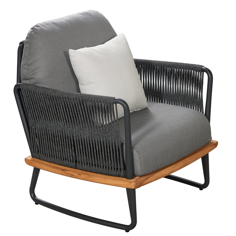 Chaise d'appoint rembourrée Rodeo pour l'extérieur et le salon