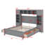 Lit double en bois avec tablette et armoire-869726735
