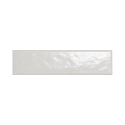 SAMPLE - Renzo Dove 3 in. x 12 in. Glossy Ceramic Subway Wall Tile