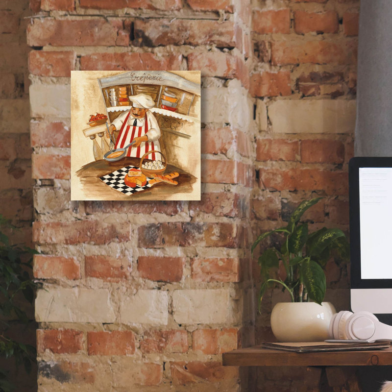 «Creperie» par Silvia Vassileva, art mural sur toile, H 12 po x l 12 po x P 0,75 po