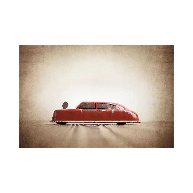 Argo Red Car - Print on Canvas, 20.32 cm H x 30.48 cm W, Wrapped Canvas