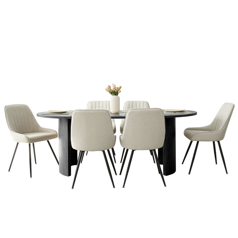 Ensemble repas pour 6 personnes Audna, Noir