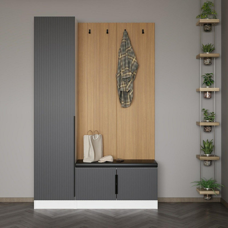 Nichlas Hall Tree 135cm Wide, Anthracite