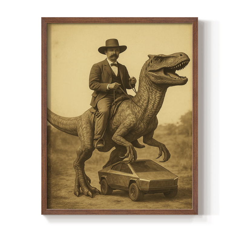 Reproduction encadrée Animal XLI - prête à être accrochée - fabriquée aux États-Unis, H 20 po x l 16 po, Brun