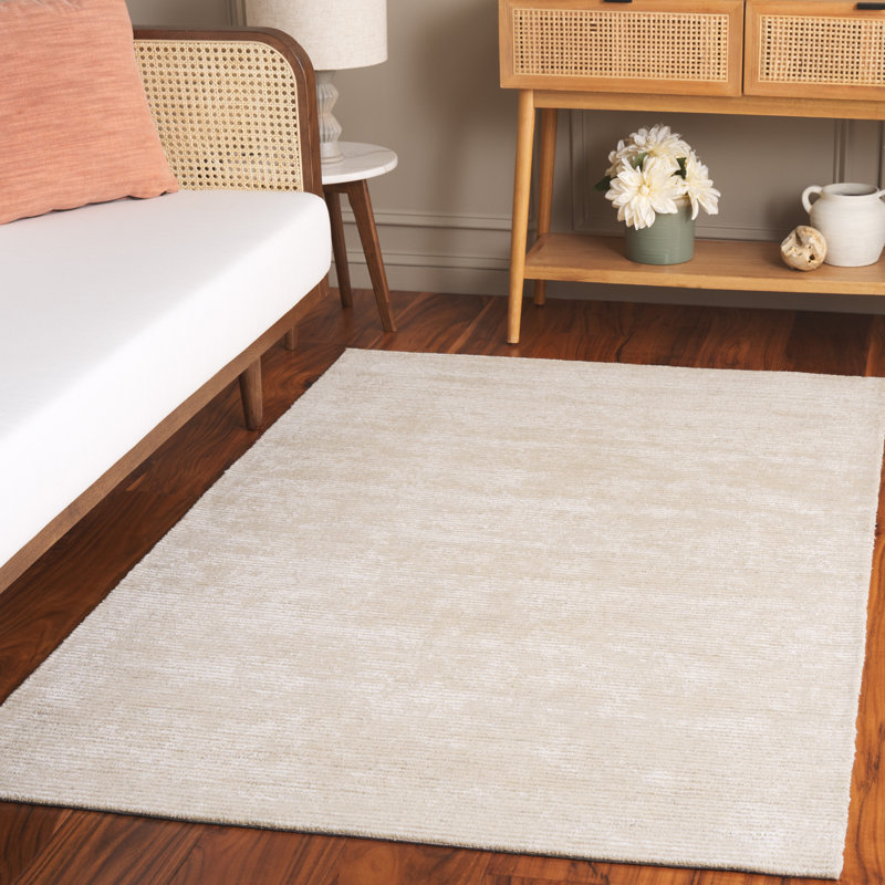 Tapis d'intérieur en coton de couleur unie touffeté à la main Soho, Rectangle 9 pi x 12 pi
