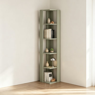 161 cm H x 34 cm W Corner Bookcase