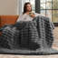 Jeté en fausse fourrure ultra fine 50 x 70 pouces Lava Smoke