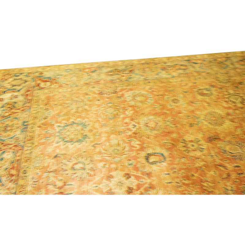 High-Quality Hand-Knotted Rust And Blue Area Rug