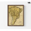 Brésil, Nouveau-Portugal, 1814, par Vintage Cartes, carte d'Amérique du Sud, décor de Brésil rétro, impression de classe de langue portugaise, impression d'Amérique Latine