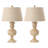 Fodor Cream Beige Coastal Bedside Lamp  (Set of 2)