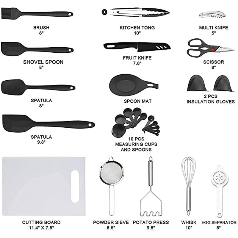 Beyond 42 Utensil Set, Black