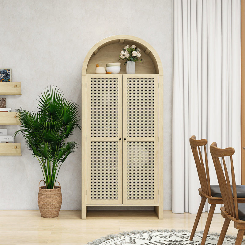 70.28" Tall Arched Kitchen Pantry