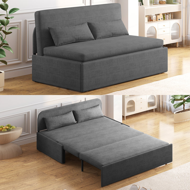 Ebern Designs Pull Out Sofa Bed, 2-in-1 Modern Convertible Sleeper