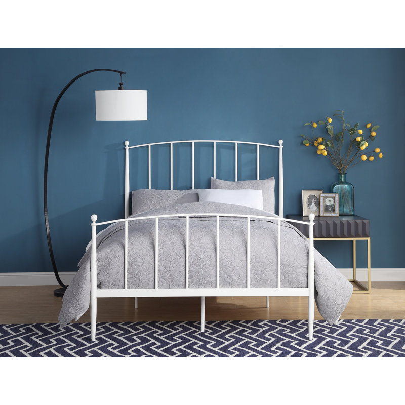 Marke Metal Slat Bed, Full/Double, White