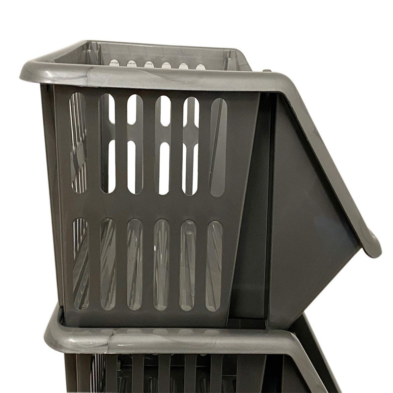 Finch Plastic Cabinet Shelving Rack, Grey