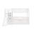 Twin over Twin Bunk Bed with Storage Staircase, Slide and 2 Drawers, White-1047036076
