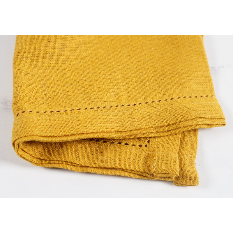 Ensemble de 8 serviettes Winston Porter, Ocre