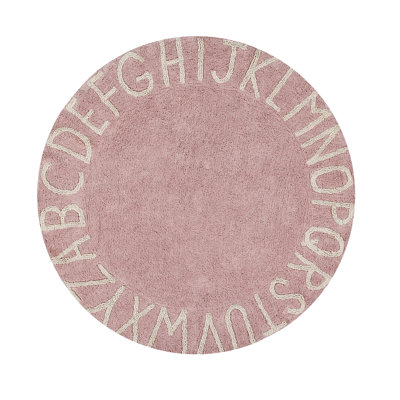 Tapis rond en coton ABC