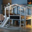 Lit mezzanine Antarious avec échelle, glissoire, planche et bande sur le toit, une solution de couchage multifonctionnelle et confortable pour les maisons modernes-39312288