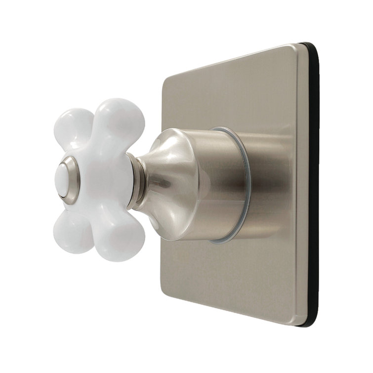 Kingston Brass Restoration Single-Handle Wall Mount Six-Way Diverter Valve with Trim Kit