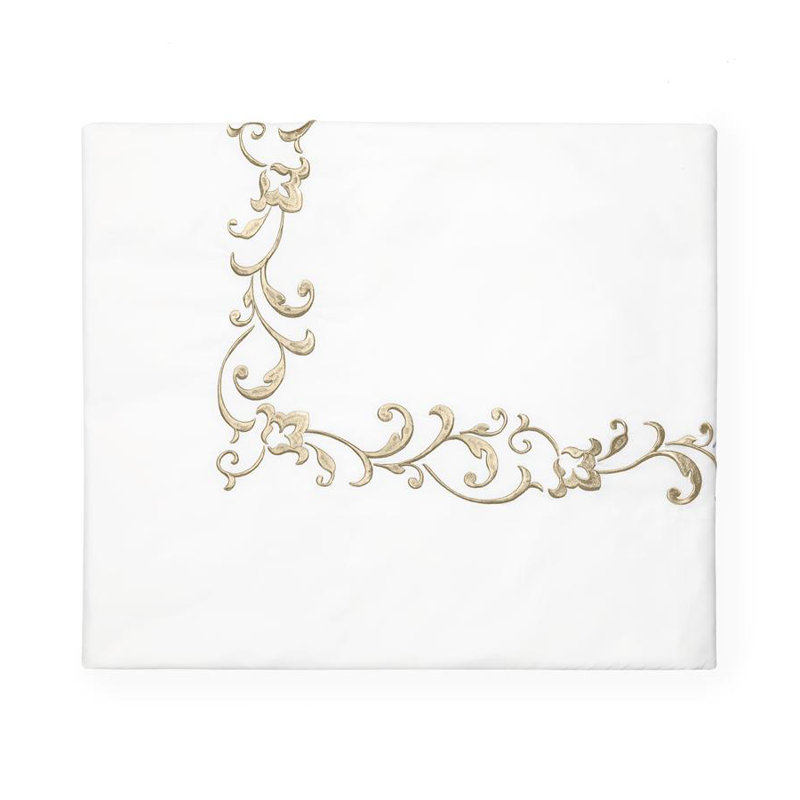 Griante Duvet Cover, White/Oat, Twin Duvet Cover