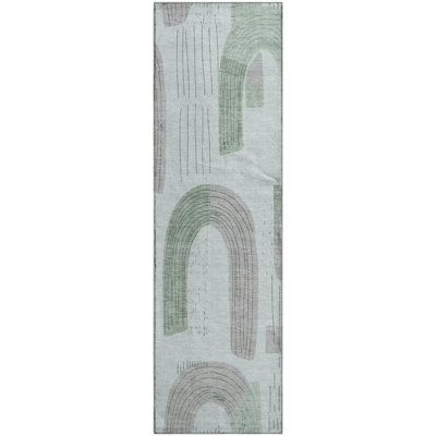 Premium Machine Washable Mehara AMF1698 Geometric Rug