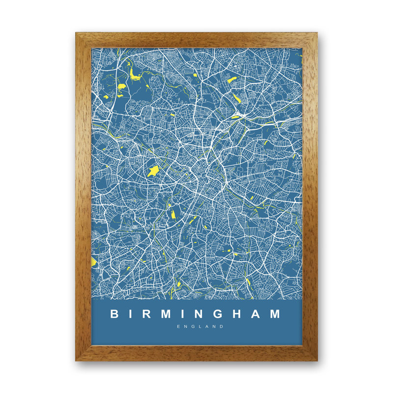 Birmingham II - Print, 46cm H x 34cm W x 3cm D, Brown Paper