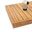 Pied de parasol carré avec tube en acier inoxydable - 44,7 cm x 44,6 cm