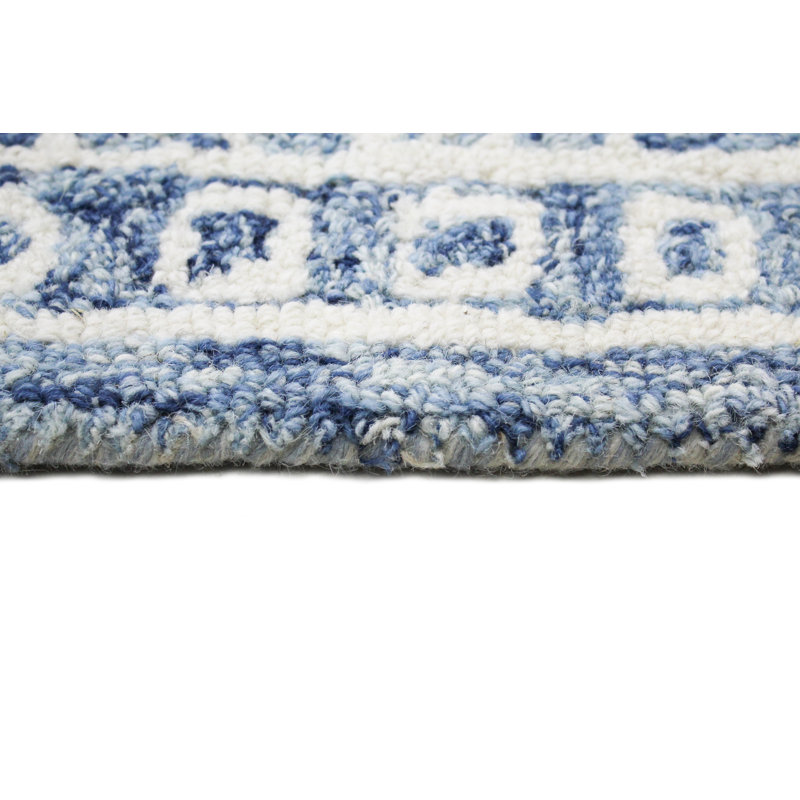 Tapis transitionnel bleu Dalton Collection, Rectangle 8 pi 6 po x 11 pi 6 po