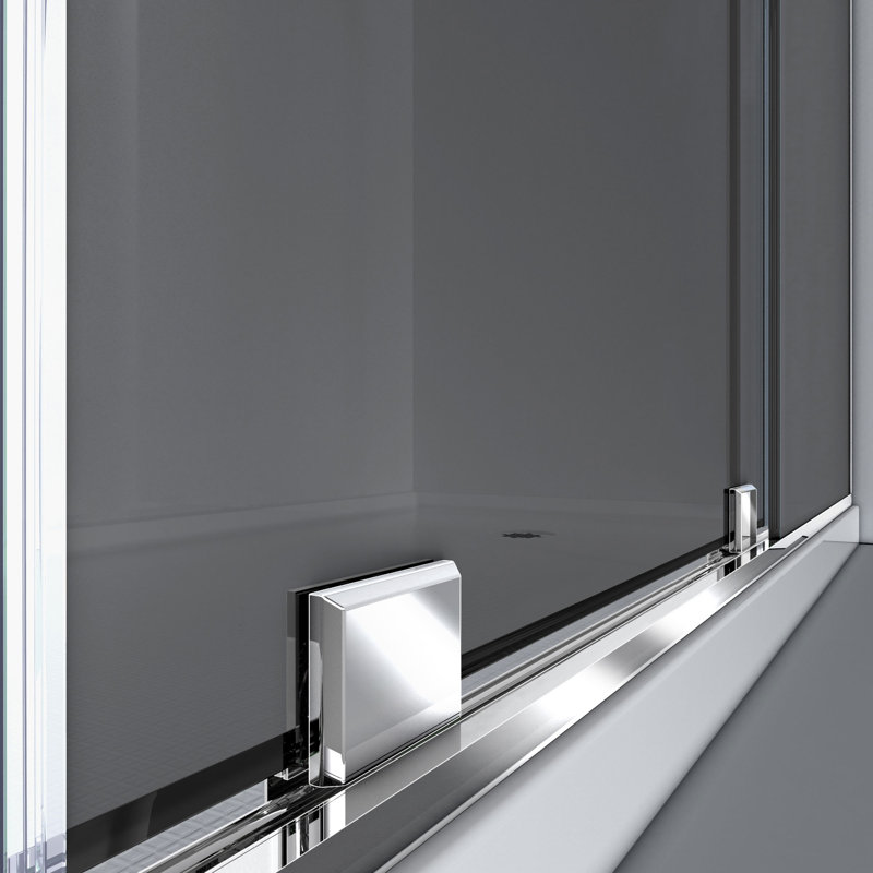 DreamLine Mirage-X 56-60 in. W x 72 in. H Frameless Sliding Shower Door, Chrome