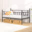 Korecky Metal Twin Daybed Frame, No Box Spring Needed Daybed Sofa Bed with Steel Slats, Space-Saving Metal Guest Bed for Bedroom, Living Room, Kids Room, Guest Room-341921305